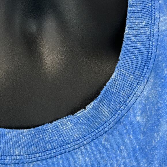 Vintage Y2Ks Polar Bears Alaska T Shirt Bleach Spotted Tie Dye Blue L Large - Picture 6 of 11